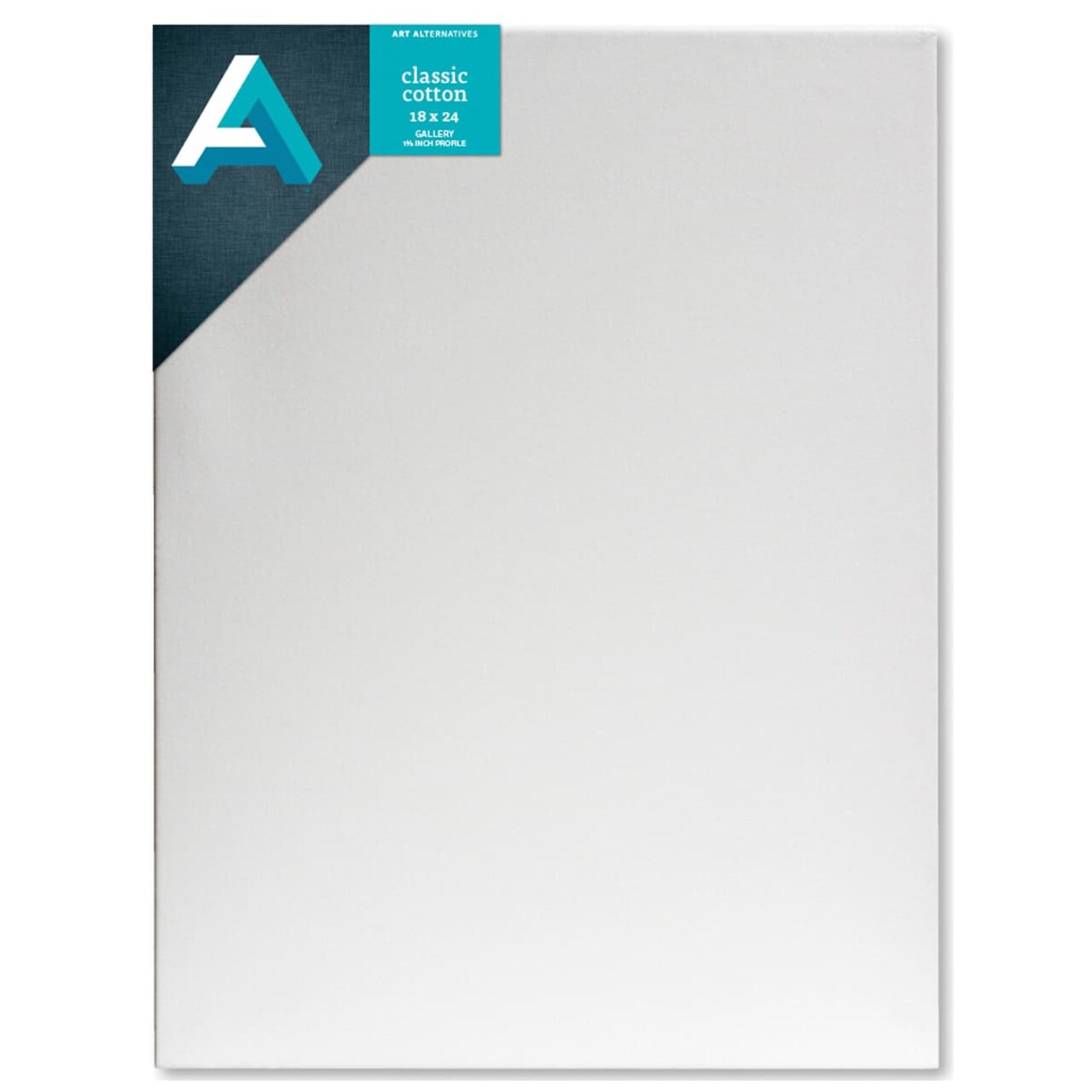 Art Alternatives Classic Cotton Stretched Canvas, Gallery, 1-3/8 in Profile, 18 in x 24 in